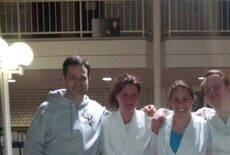 v.l.: Meister Hubert, Andrea, Mathea (Uke) und Tim