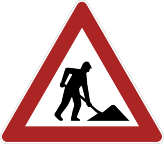 Baustellenschild